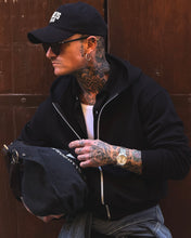 Carica l'immagine nel visualizzatore di Gallery, Felpa ZIP del Completo Sporty Garzata BoxyFit Cropped Black
