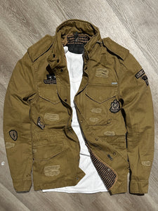 Field Jacket Imbottito Patch Biscotto