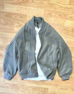 Bomber Imbottito OverSize in LanaCotta Taupe