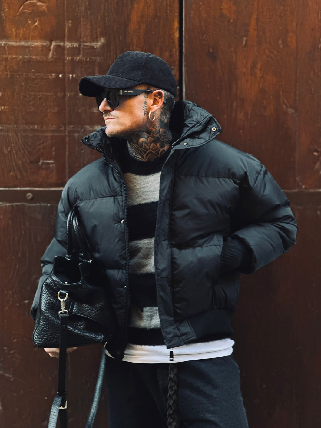 Piumino Cropped Black