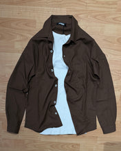 Carica l'immagine nel visualizzatore di Gallery, Camicia Cuba MistoLino Cioccolato
