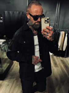 Jacket Destroyed Black Semi OverSize