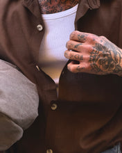 Carica l'immagine nel visualizzatore di Gallery, Camicia Cuba MistoLino Cioccolato
