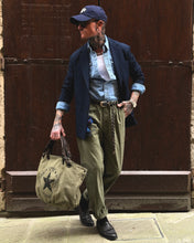Carica l'immagine nel visualizzatore di Gallery, Panta Pence LooseFit Tela Rigida Verde Army
