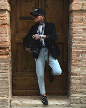 Carica l'immagine nel visualizzatore di Gallery, Blazer DoppioPetto SlimFit MistoLino Black
