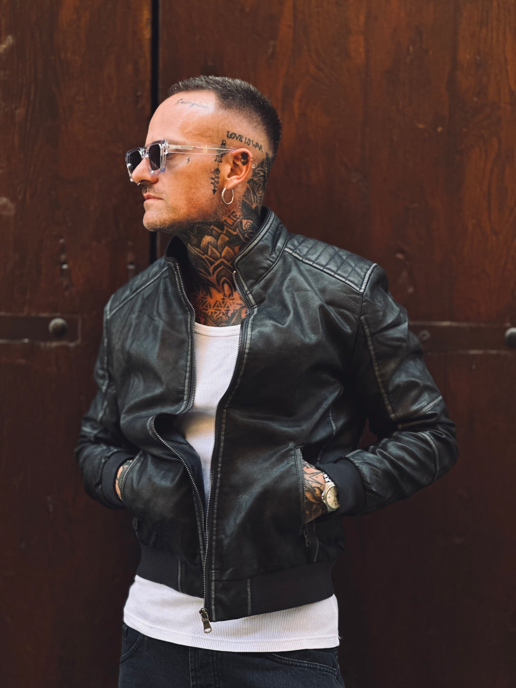 Bomber in Ecopelle 1899 DarkGrey