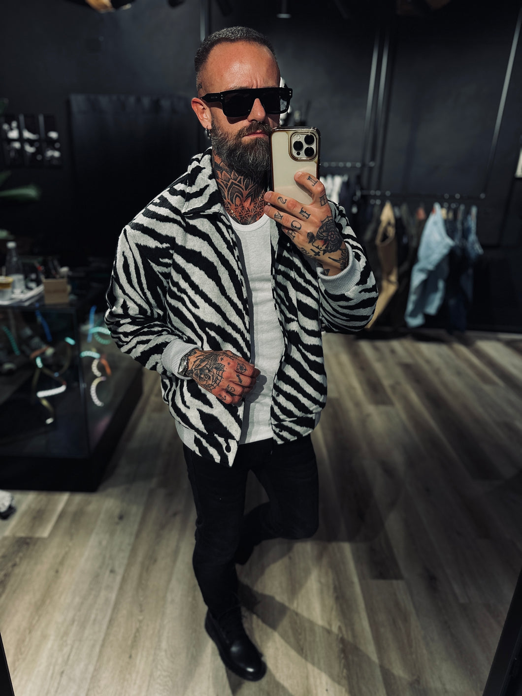 Bomber Zebrato Semi-Over