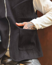 Carica l'immagine nel visualizzatore di Gallery, GILET STRUTTURATO MISTOCOTONE BLACK
