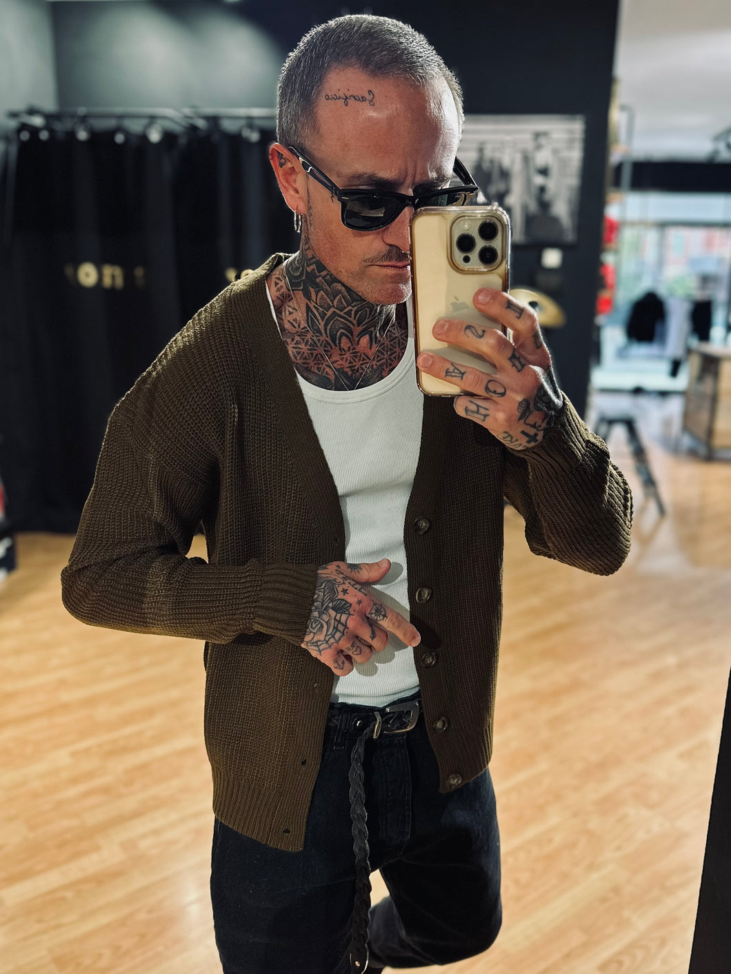 Cardigan Chad MistoLana Cioccolato