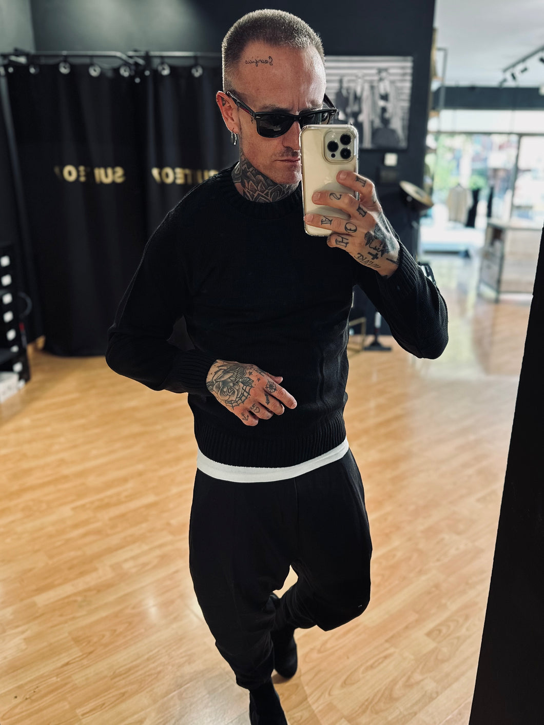 Girocollo MistoLana Black