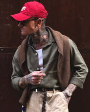 Carica l'immagine nel visualizzatore di Gallery, Camicia Cuba MistoLino VerdeArmy
