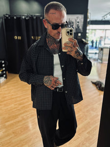 Camicia in Check Black
