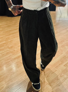 Panta SuperLooseFit a Costine VerdeArmy