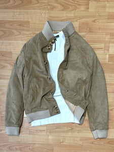 Bomber Scamosciato Inserti Crochet Corda