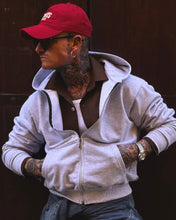 Carica l'immagine nel visualizzatore di Gallery, Felpa ZIP del Completo Sporty Garzata BoxyFit Grey
