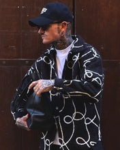 Carica l'immagine nel visualizzatore di Gallery, JACKET OVERSIZE STRUTTURATA RICAMI MISTOLANA BLACK

