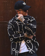 Carica l'immagine nel visualizzatore di Gallery, JACKET OVERSIZE STRUTTURATA RICAMI MISTOLANA BLACK
