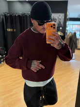 Carica l'immagine nel visualizzatore di Gallery, Felpa Girocollo Felpata BoxyFit Bordeaux

