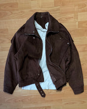 Carica l'immagine nel visualizzatore di Gallery, Bomber Viral Scamosciato Cioccolato SemiImbottito
