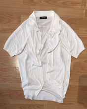 Carica l'immagine nel visualizzatore di Gallery, Maglia in Filo Crochet SlimFit Off-White

