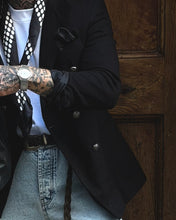 Carica l'immagine nel visualizzatore di Gallery, Blazer DoppioPetto SlimFit MistoLino Black
