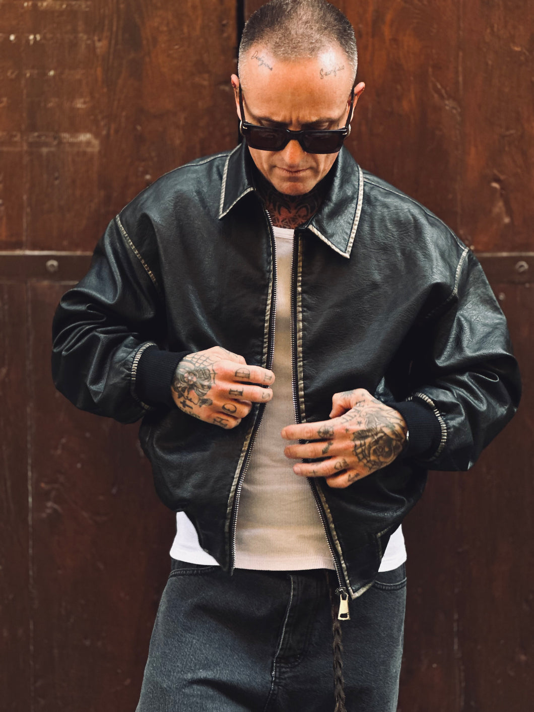Bomber Used Ecopelle 8911 Black