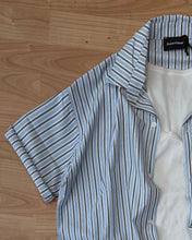 Carica l'immagine nel visualizzatore di Gallery, Camicia Cropped BoxyFit a Bacchetta Sky
