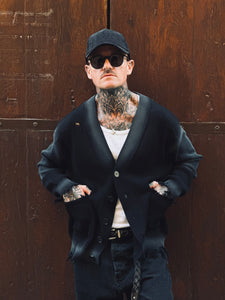 Cardigan Used Destroyed Black