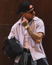 Carica l'immagine nel visualizzatore di Gallery, Camicia Cropped BoxyFit a Bacchetta Bordeaux
