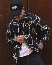 Carica l'immagine nel visualizzatore di Gallery, JACKET OVERSIZE STRUTTURATA RICAMI MISTOLANA BLACK
