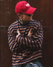 Carica l'immagine nel visualizzatore di Gallery, LONGSLEEVE CROPPED DARKBLUE&amp;CIOCCOLATO
