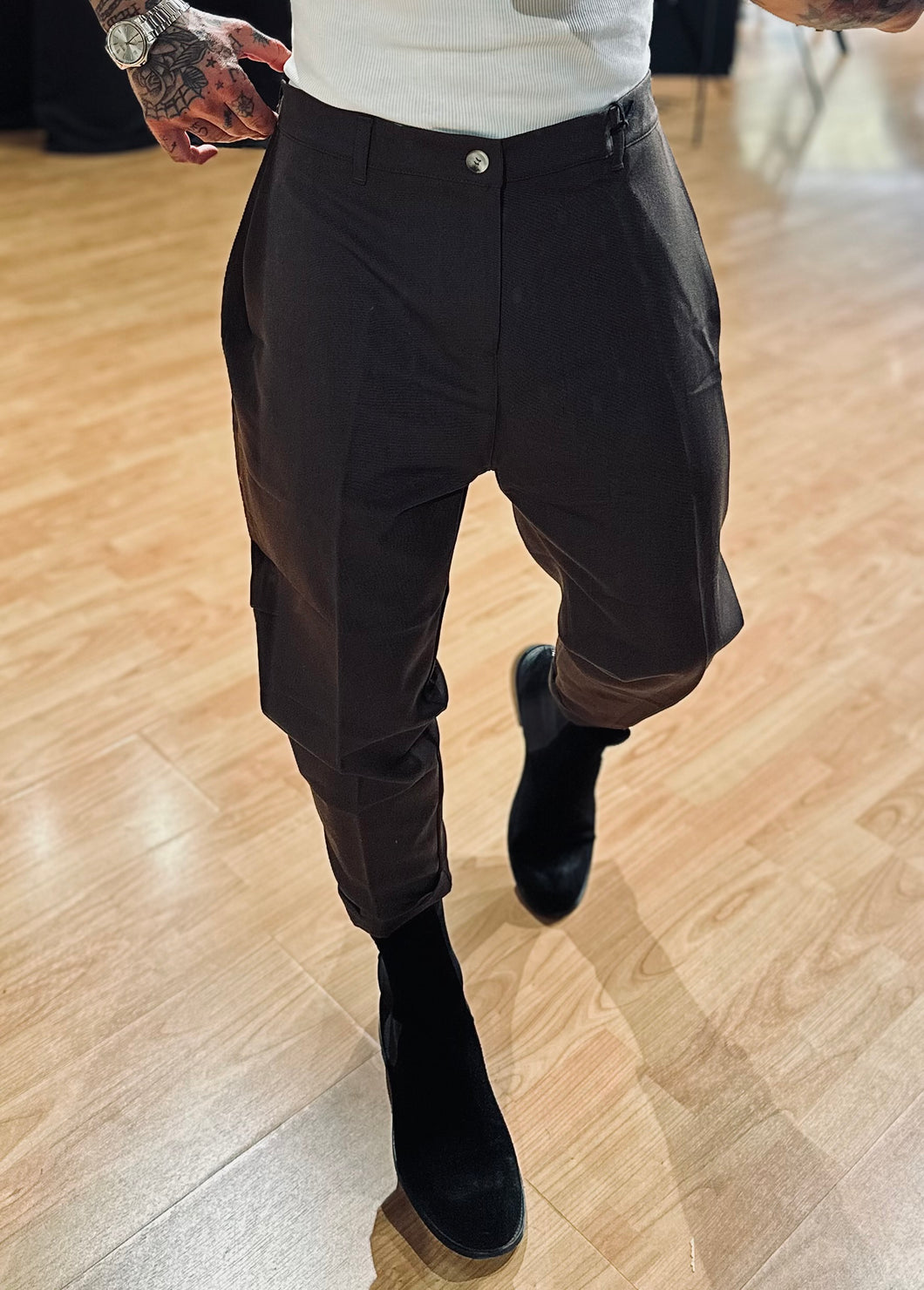 Panta Inv. LooseFit DoppiaPence Cioccolato