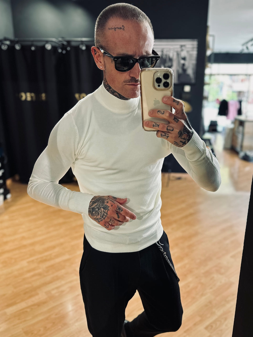 Maglioncino George Mezzocollo Off-White