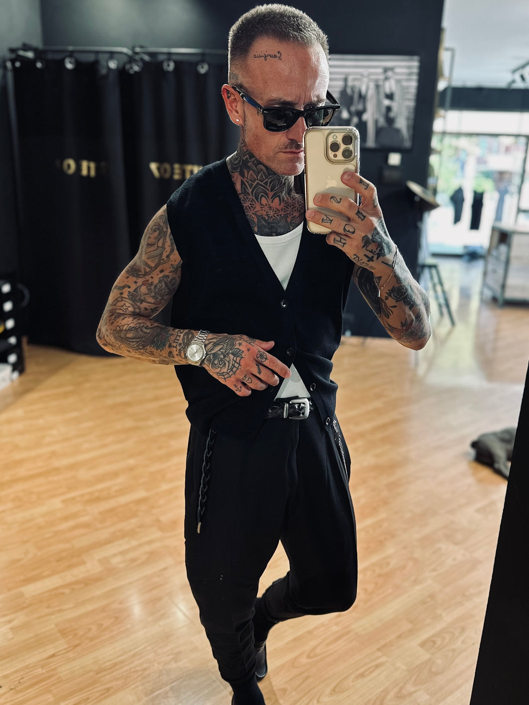 Gilet In Maglia Black