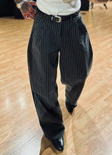 Carica l&#39;immagine nel visualizzatore di Gallery, Panta SuperLooseFit Gessato Black
