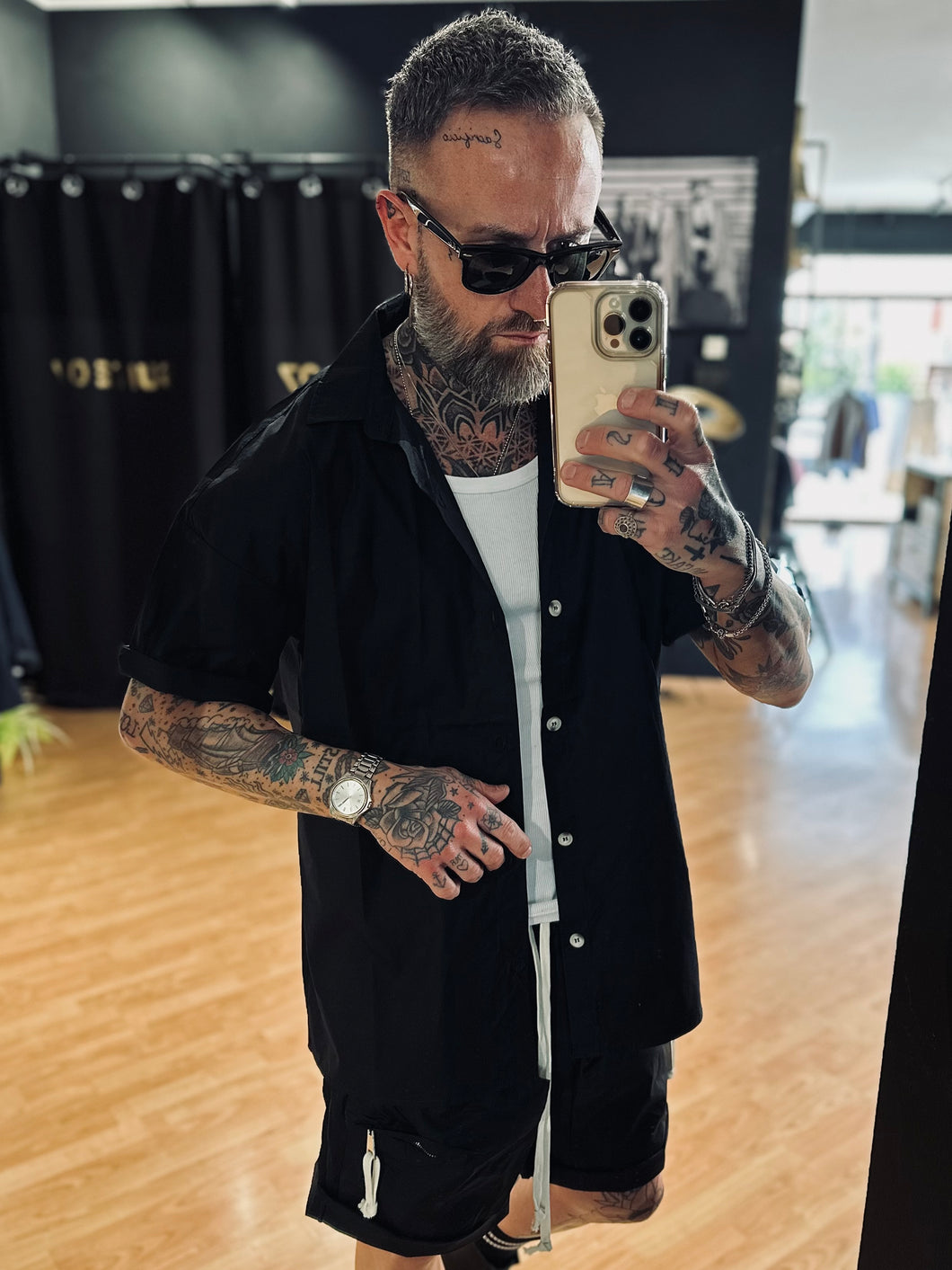 Camicia Del Completo Paride OverSize Black