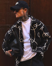 Carica l'immagine nel visualizzatore di Gallery, JACKET OVERSIZE STRUTTURATA RICAMI MISTOLANA BLACK
