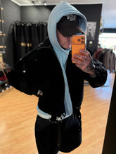 Carica l'immagine nel visualizzatore di Gallery, Bomber Viral Scamosciato Black SemiImbottito
