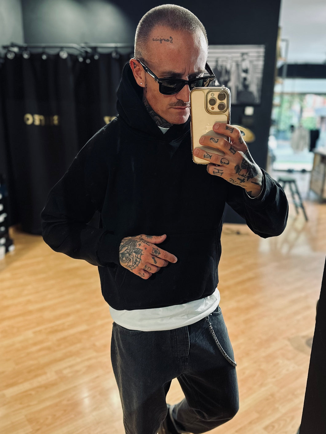Felpa BoxyFit Felpata Black