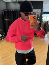 Carica l'immagine nel visualizzatore di Gallery, Felpa Girocollo Felpata SemiBoxyFit FucsiaFluo
