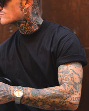 Carica l'immagine nel visualizzatore di Gallery, T-SHIRT NEW MEZZOCOLLO SEMIOVERSIZE BLACK
