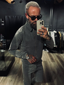 Coordinato Conor Gessato Grey