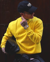 Carica l'immagine nel visualizzatore di Gallery, FELPA CROPPED BOXYFIT GIROCOLLO FELPATA YELLOW
