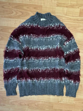 Carica l&#39;immagine nel visualizzatore di Gallery, Maglione Stripes MistoLana Bordeaux
