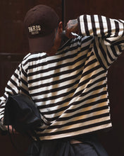 Carica l'immagine nel visualizzatore di Gallery, LONGSLEEVE CROPPED OFFWHITE&amp;CIOCCOLATO
