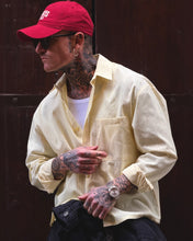 Carica l'immagine nel visualizzatore di Gallery, Camicia Stripes Cropped LightYellow
