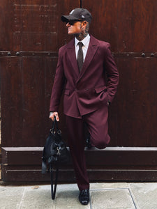 Completo SemiOverSize DoppioPetto Bordeaux