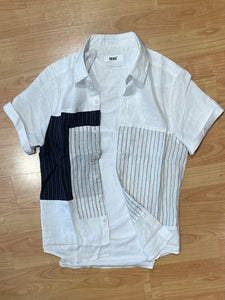 Camicia Patch in Lino Off-White