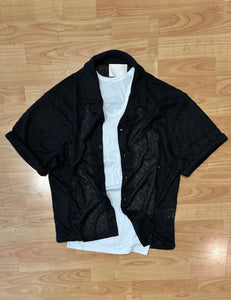 Camicia Crochet OverSize Black