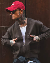 Carica l'immagine nel visualizzatore di Gallery, CARDIGAN JACKET CROPPED ZIP CIOCCOLATO
